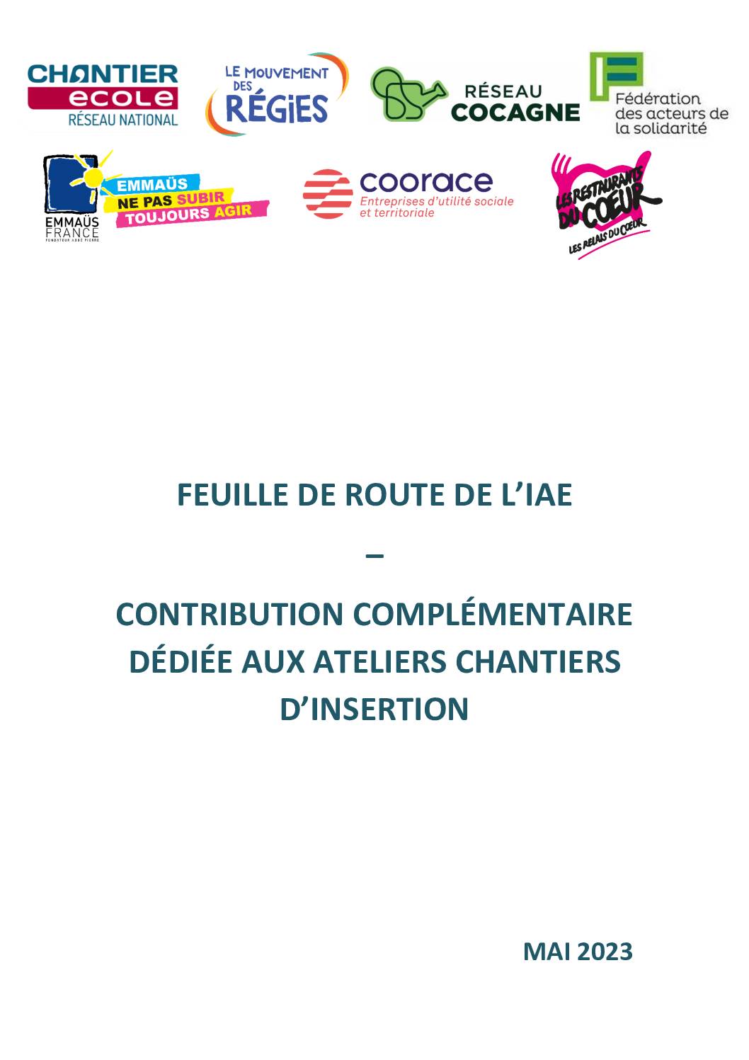 Contribution complémentaire dédiée aux ateliers chantiers d'insertion