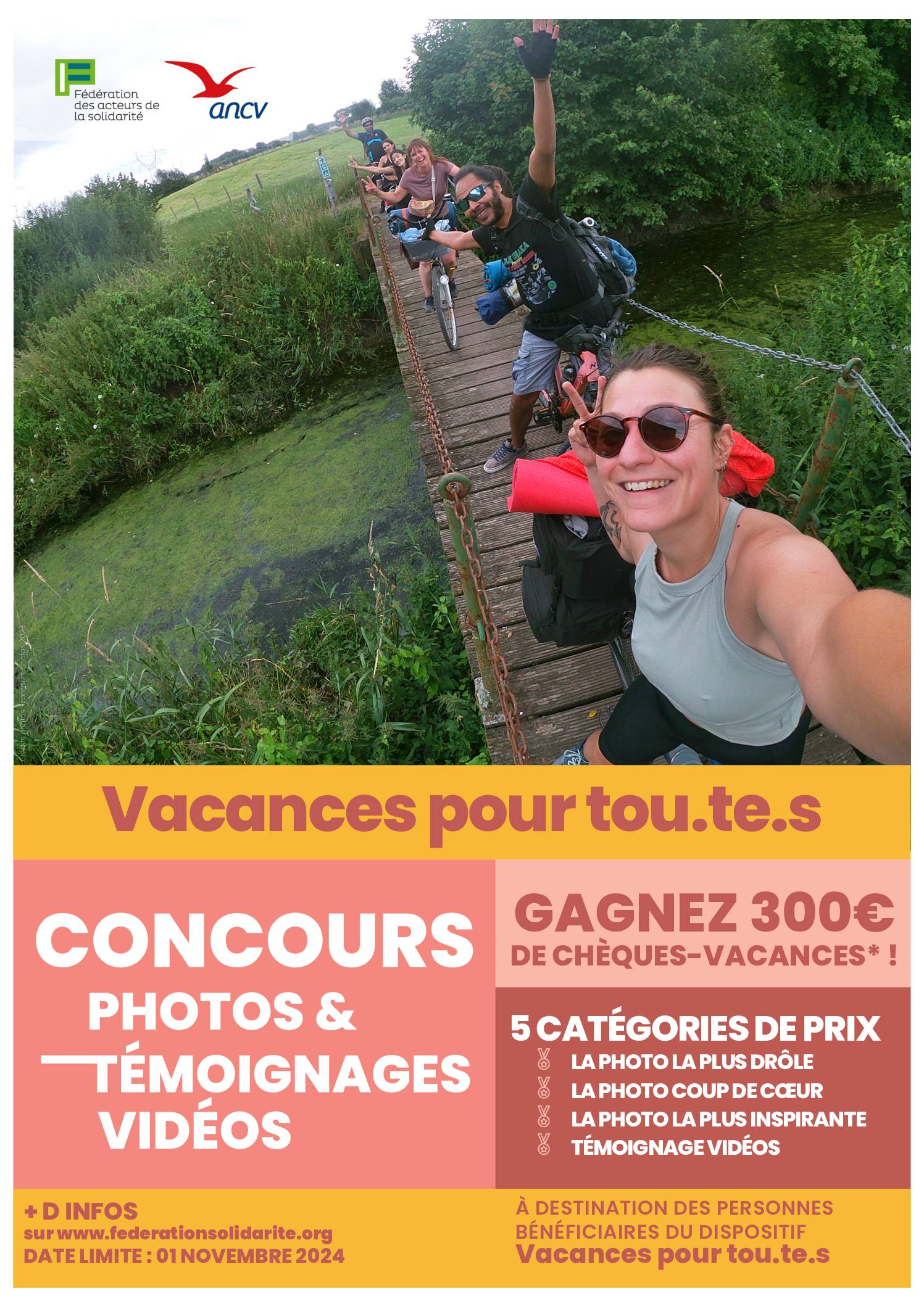 Affiche 2024 concours photos et témoignages - Vacances pour tou.te.s