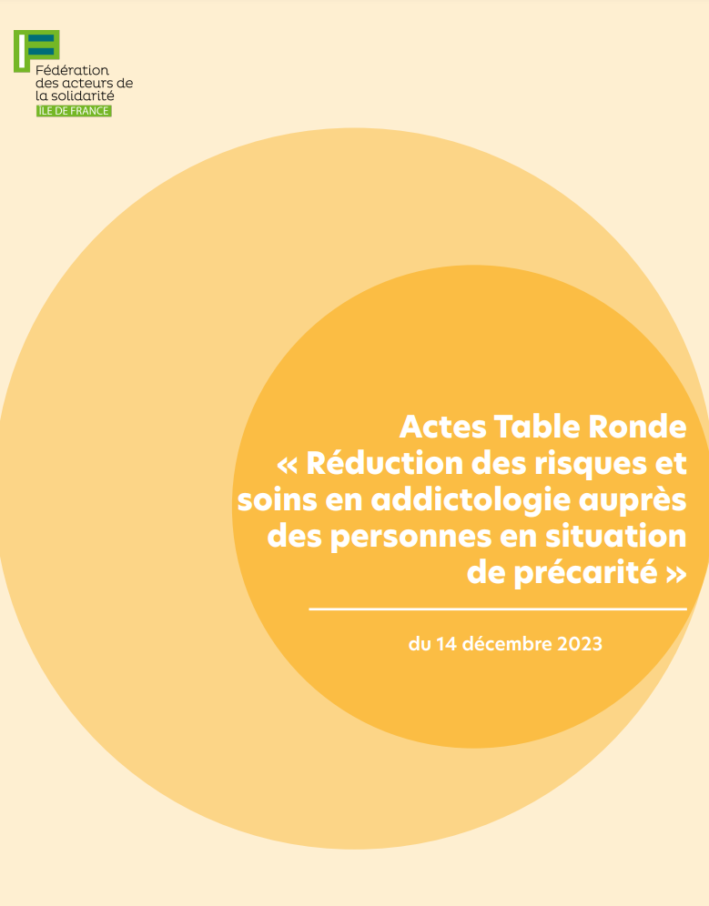 Actes Réduction des risques et soin en addictologie