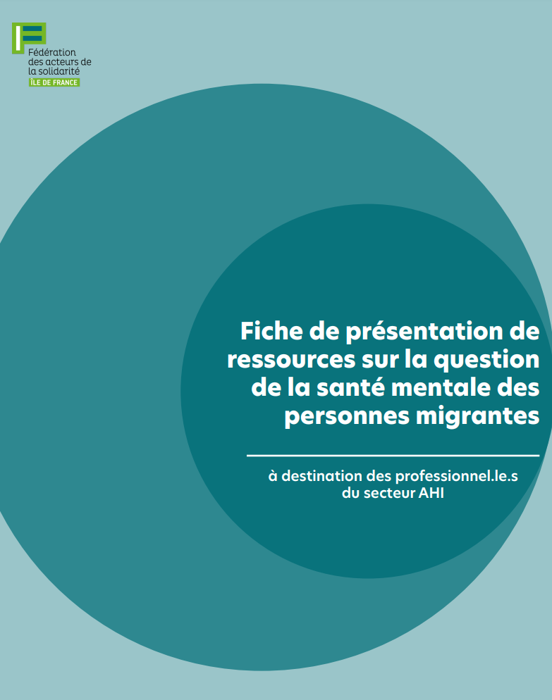 Fiche ressources santé mentale des personnes migrantes